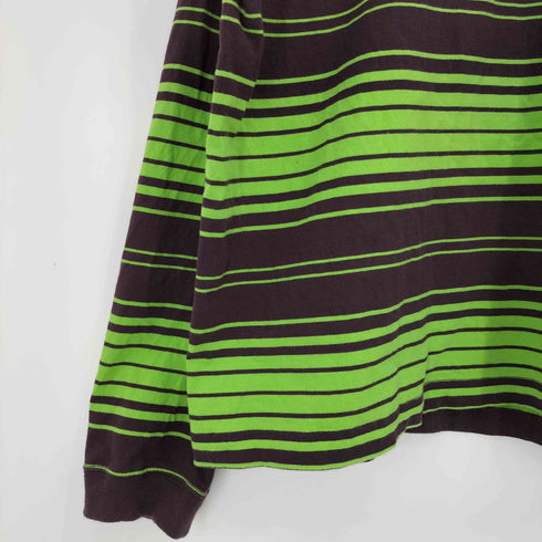Silence Creates Rhythm YES GOOD MARKET YGM ロゴ刺繍 ボーダー クルーネックロングスリーブTシャツ メンズ