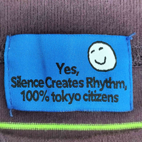Silence Creates Rhythm YES GOOD MARKET YGM ロゴ刺繍 ボーダー クルーネックロングスリーブTシャツ メンズ
