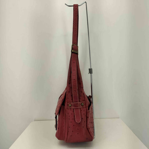 オーストリッチ JRA ショルダーバッグ フロントポケット 日本製 レディース