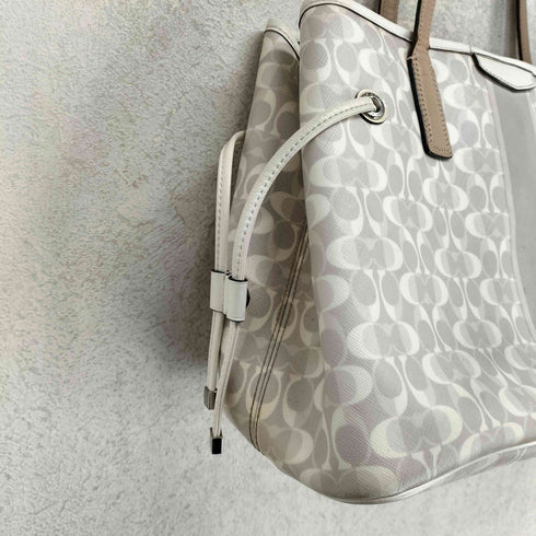 コーチ COACH シグネチャー PVC ハンドバッグ トートバッグ レディース