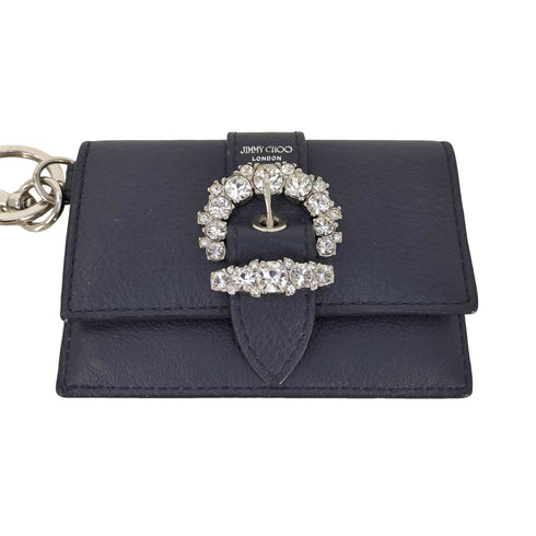 ジミーチュウ JIMMY CHOO ブローチデザイン CHERI レザーパスケース カードケース レディース