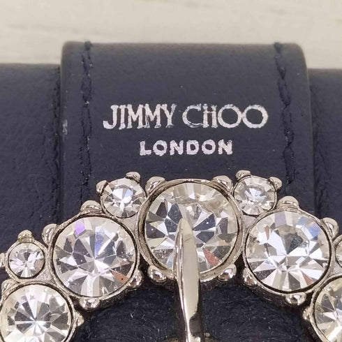 ジミーチュウ JIMMY CHOO ブローチデザイン CHERI レザーパスケース カードケース レディース