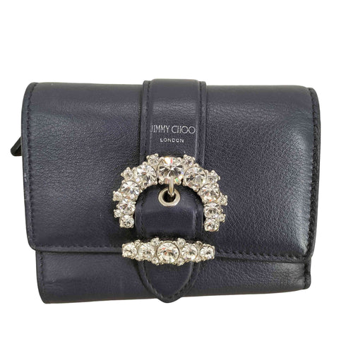 ジミーチュウ JIMMY CHOO ブローチデザイン CHERI レザー3つ折り財布 レディース
