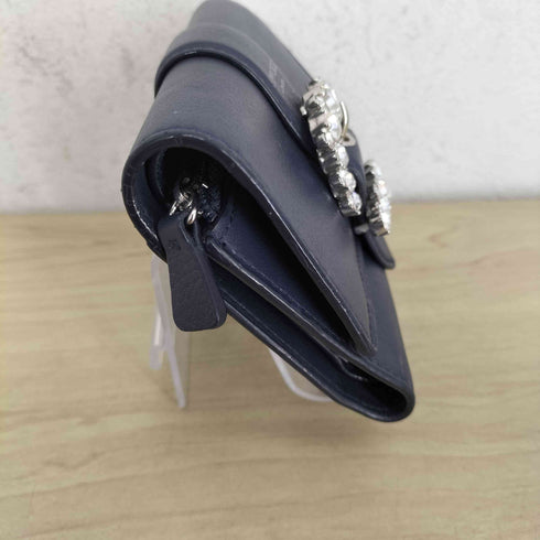 ジミーチュウ JIMMY CHOO ブローチデザイン CHERI レザー3つ折り財布 レディース