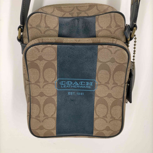 コーチ COACH ヘリテージ ストライプ シグネチャー ショルダーバッグ 斜め掛け メンズ