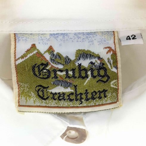 Glubig Trachten 90s 刺繍 チロリアンシャツ レディース 42