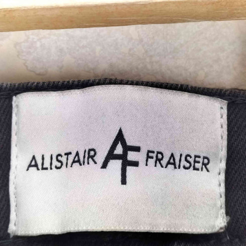 alistair fraiser ダメージ加工カーゴブラックデニムパンツ import メンズ XS