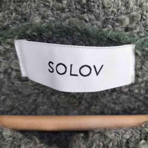 ソロヴ SOLOV ノルディック柄 レースアップニット レディース