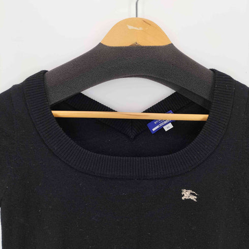 バーバリーブルーレーベル BURBERRY BLUE LABEL 刺繍 フレンチスリーブニット レディース 38