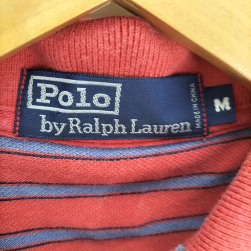 ポロバイラルフローレン Polo by RALPH LAUREN ポニー刺繍 ボーダー ポロシャツ メンズ import:M