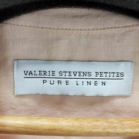 VALERIE STEVENS PETITES 香港製 リネンオープンカラーシャツ レディース 14P