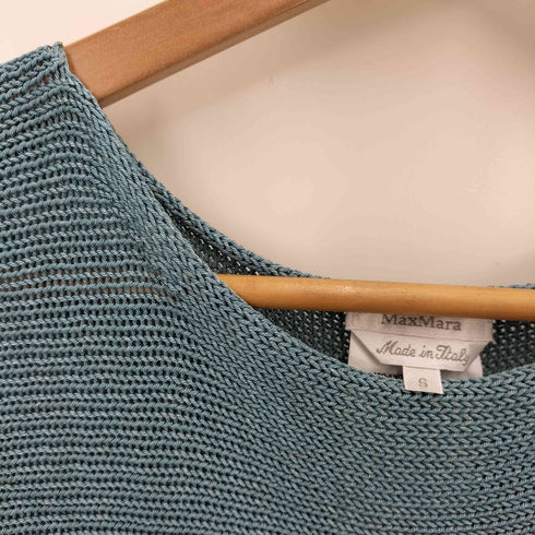 マックスマーラ MAX MARA 白タグ レーヨン混 コットンニット 半袖トップス レディース import:S