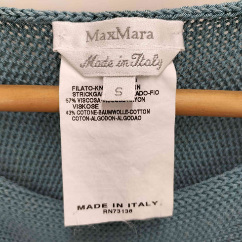 マックスマーラ MAX MARA 白タグ レーヨン混 コットンニット 半袖トップス レディース import:S