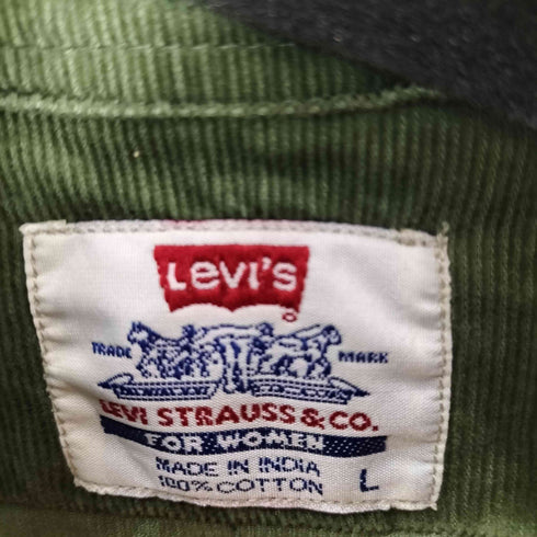 リーバイス Levis チェック切替 細畦コーデュロイシャツ レディース import:L