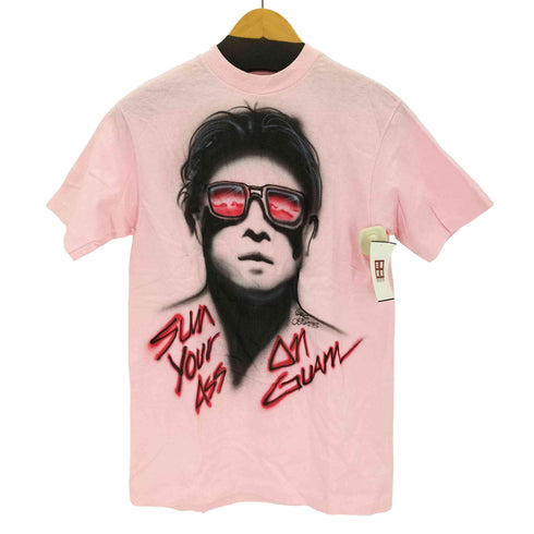 ヘインズ Hanes USA製 シングルステッチ スプレーデザインクルーネックTシャツ メンズ import:M