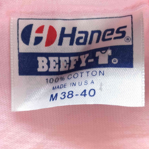 ヘインズ Hanes USA製 シングルステッチ スプレーデザインクルーネックTシャツ メンズ import:M