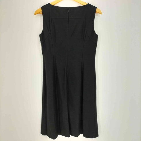 クレージュ courreges リネンポリ ツイードジャージーノースリーブワンピース レディース 38