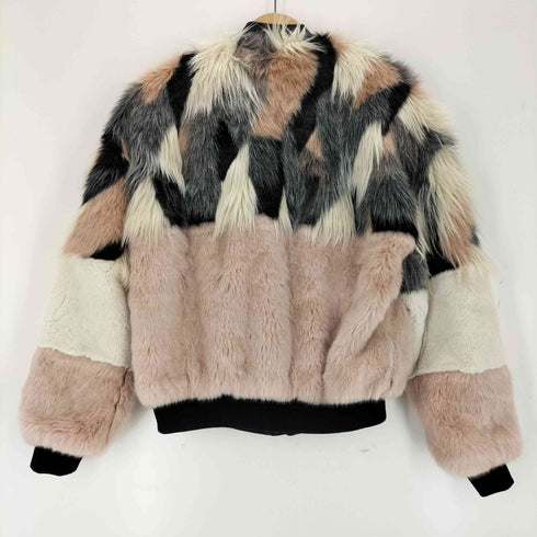 ベルシュカ BERSHKA ミックスフェイクファー ジャケット レディース import:S
