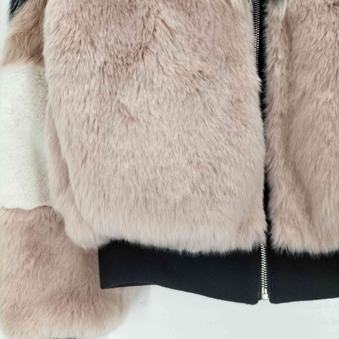 ベルシュカ BERSHKA ミックスフェイクファー ジャケット レディース import:S