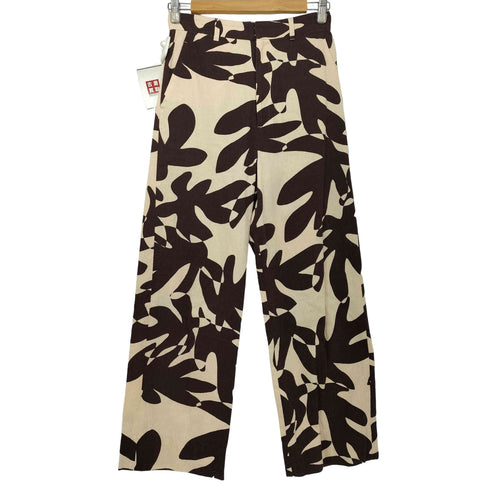 ロクビューティーアンドユースユナイテッドアローズ 6 BEAUTY & YOUTH UNITED ARROWS LEAF PRINT PANTS レディース JPN:36