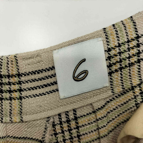 ロクビューティーアンドユースユナイテッドアローズ 6 BEAUTY & YOUTH UNITED ARROWS NEP CHECK PANTS レディース JPN:38