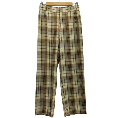 ロクビューティーアンドユースユナイテッドアローズ 6 BEAUTY & YOUTH UNITED ARROWS 24AW ウール ナイロン チェック パンツ レディース JPN:36