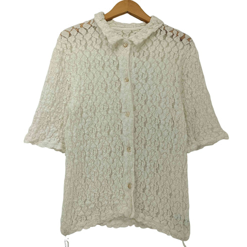 ロクビューティーアンドユースユナイテッドアローズ 6 BEAUTY & YOUTH UNITED ARROWS 23SS COTTON NYLON STRETCH LACE SHIRT レディース