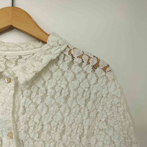 ロクビューティーアンドユースユナイテッドアローズ 6 BEAUTY & YOUTH UNITED ARROWS 23SS COTTON NYLON STRETCH LACE SHIRT レディース
