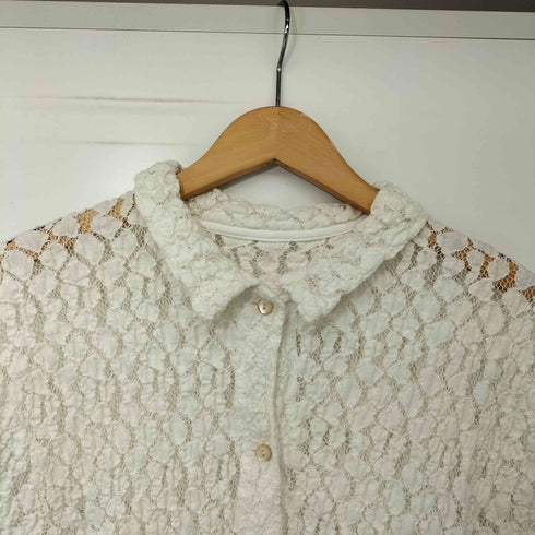 ロクビューティーアンドユースユナイテッドアローズ 6 BEAUTY & YOUTH UNITED ARROWS 23SS COTTON NYLON STRETCH LACE SHIRT レディース