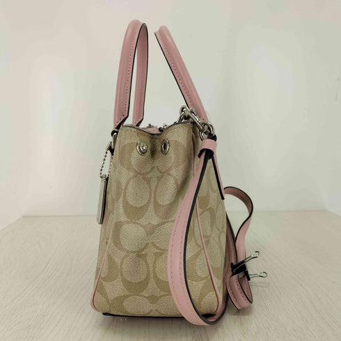 コーチ COACH シグネチャー 2WAY ハンドバッグ PVC レディース