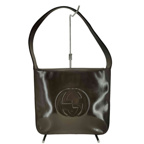 グッチ GUCCI GGロゴ ソーホー エナメル ワンショルダーバッグ ハンドバッグ レディース