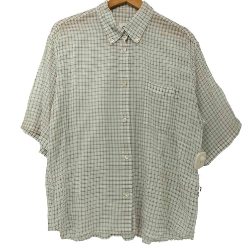 ロクビューティーアンドユースユナイテッドアローズ 6 BEAUTY & YOUTH UNITED ARROWS CUPRO COTTON SUKE CHECK SHORT SLEEVE SHIRT レディース