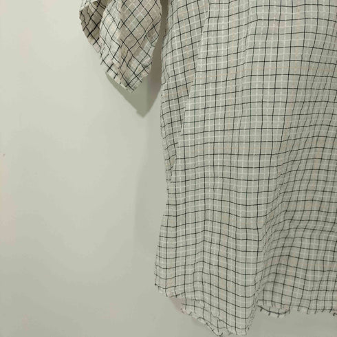 ロクビューティーアンドユースユナイテッドアローズ 6 BEAUTY & YOUTH UNITED ARROWS CUPRO COTTON SUKE CHECK SHORT SLEEVE SHIRT レディース