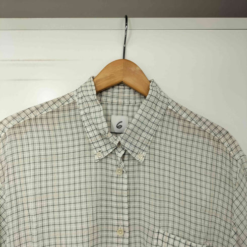 ロクビューティーアンドユースユナイテッドアローズ 6 BEAUTY & YOUTH UNITED ARROWS CUPRO COTTON SUKE CHECK SHORT SLEEVE SHIRT レディース