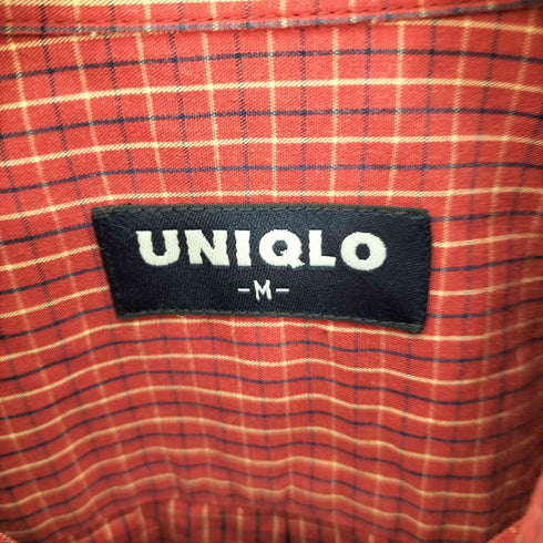 ユニクロ UNIQLO OLD 紺タグ ボタンダウン チェック シャツ レディース JPN:M