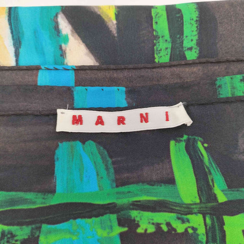 マルニ MARNI シルク100 総柄 スカーフ レディース