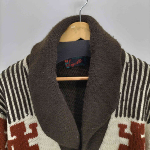 sigallo 60-70s ショールカラー アクリルカーディガン メンズ JPN:M