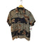 ドライボーンズ Dry Bones Del Bombers シルク100% 和柄シャツ メンズ JPN:M
