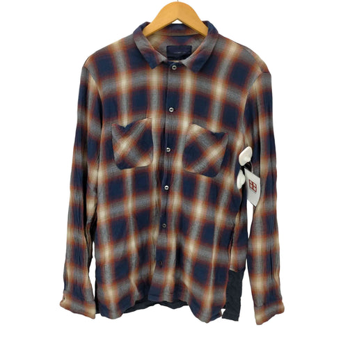 ジョンアンダーカバー John UNDERCOVER 切り替え コットン レーヨン L/S オンブレ チェック ネル シャツ メンズ JPN:3