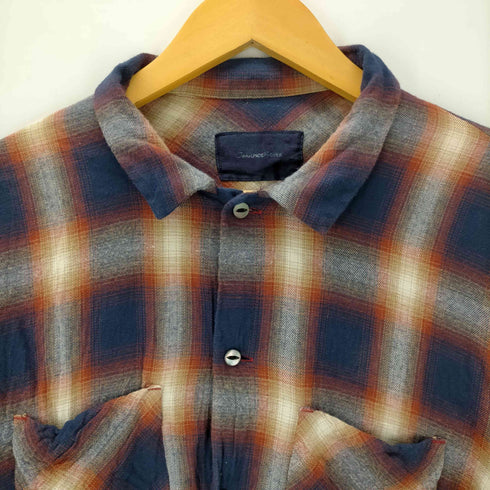 ジョンアンダーカバー John UNDERCOVER 切り替え コットン レーヨン L/S オンブレ チェック ネル シャツ メンズ JPN:3