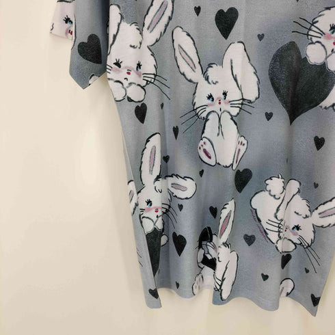 ミルクボーイ MILKBOY Bunny play 兎 プリント半袖Tシャツ メンズ JPN:M