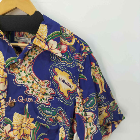 サンサーフ SUN SURF ALOHA QUEEN アロハシャツ レーヨンシャツ 半袖シャツ メンズ JPN:S
