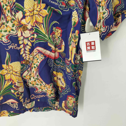 サンサーフ SUN SURF ALOHA QUEEN アロハシャツ レーヨンシャツ 半袖シャツ メンズ JPN:S