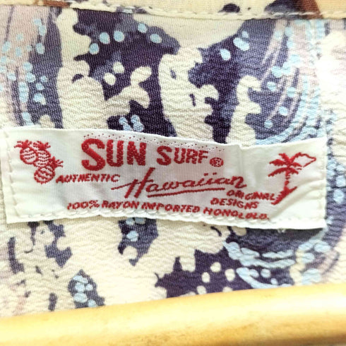 サンサーフ SUN SURF RAYON S/S HANAFUDA CARDS 花札柄和柄アロハシャツ メンズ JPN:M
