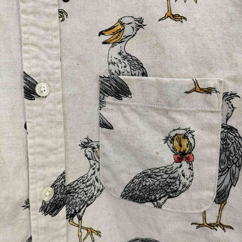 チャオ CIAO COTTON PRINT SHIRTS ハシビロコウ メンズ JPN:L