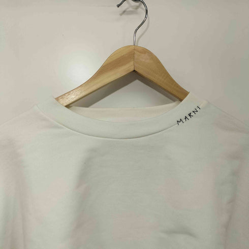 マルニ MARNI 24SS 裾ドローコード クロップド フレンチテリー クルーネック スウェット レディース EUR:40