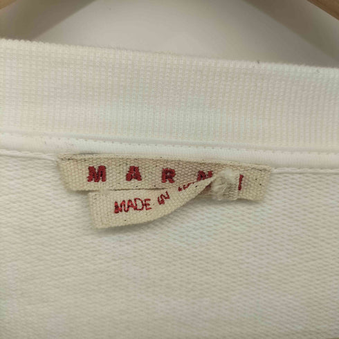 マルニ MARNI 24SS 裾ドローコード クロップド フレンチテリー クルーネック スウェット レディース EUR:40