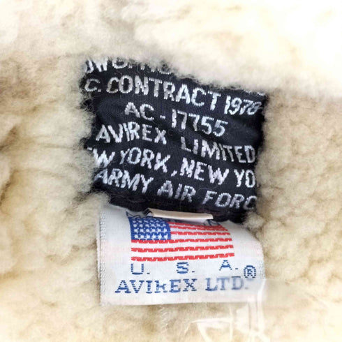 アヴィレックス AVIREX USA製 TYPE B-3 フード付きムートンフライトジャケット メンズ US:34