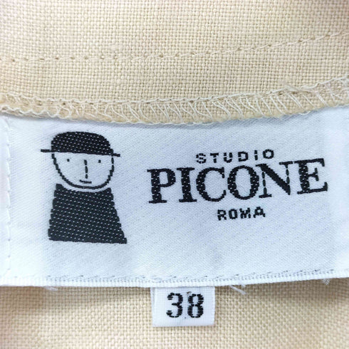 スタジオピッコーネ STUDIO PICONE 刺繍 クルーネック 半袖 ワンピース レディース JPN:38