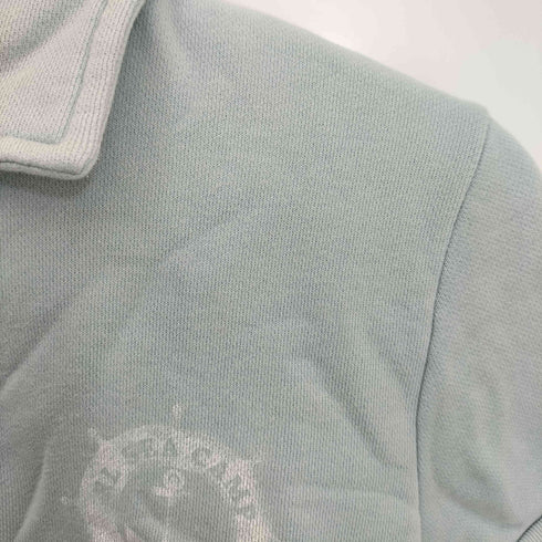 ラルフローレン RALPH LAUREN 00s RL SEA CAMP プリント ハーフジップ半袖シャツ レディース import:M